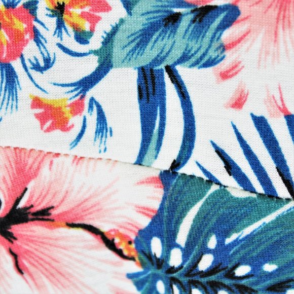 Fensace | White w/ Tropical Pattern Summer Dress - Picture 2 of 5